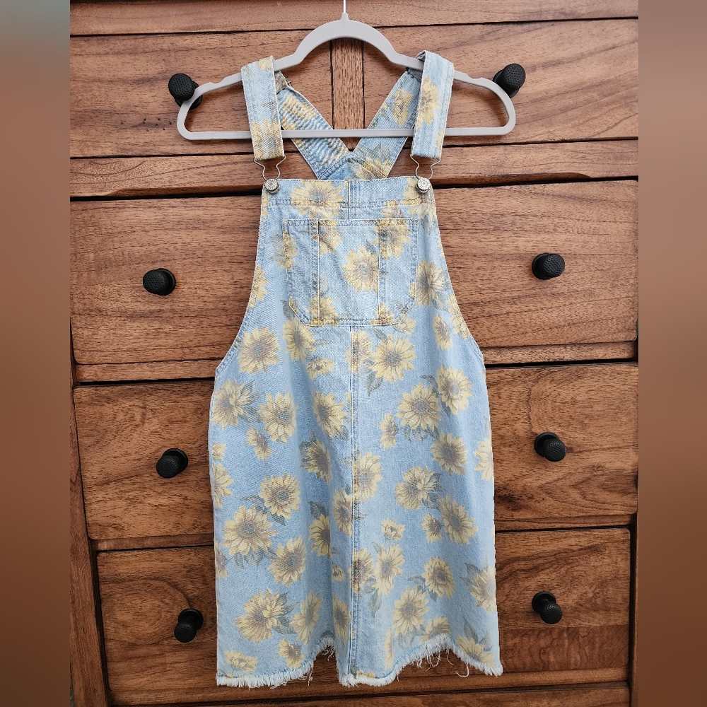 American Eagle Outfitters Blue Denim Overalls Dress